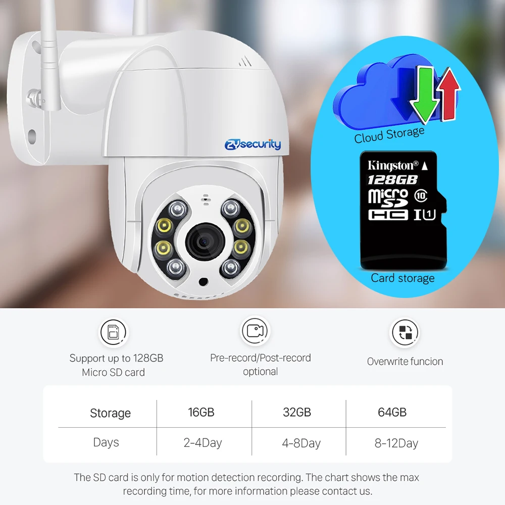 H.265 1080P PTZ-камера с автоматическим отслеживанием Wi-Fi наружная Onvif облачная