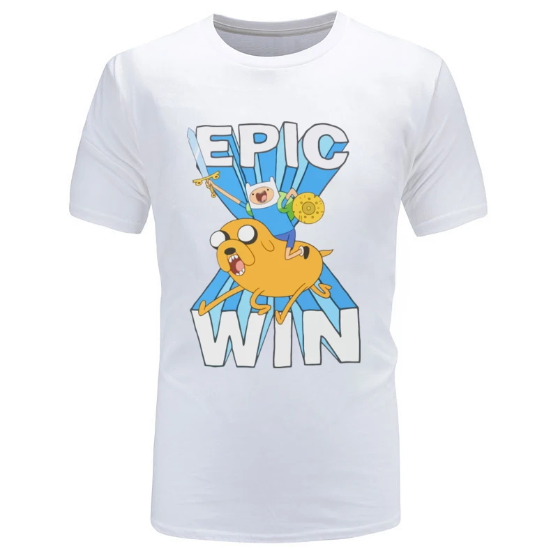Футболка Epic Win Adventure Time с аниме Мужская модная тенниска забавным мультяшным