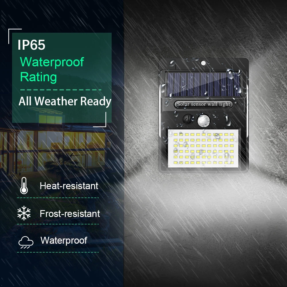 140 светодиодов солнечный садовый светильник для MPOW настенный с пассивным ИК