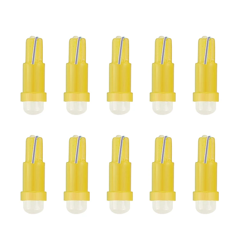 

10 шт., автомобильные лампы T5 1SMD