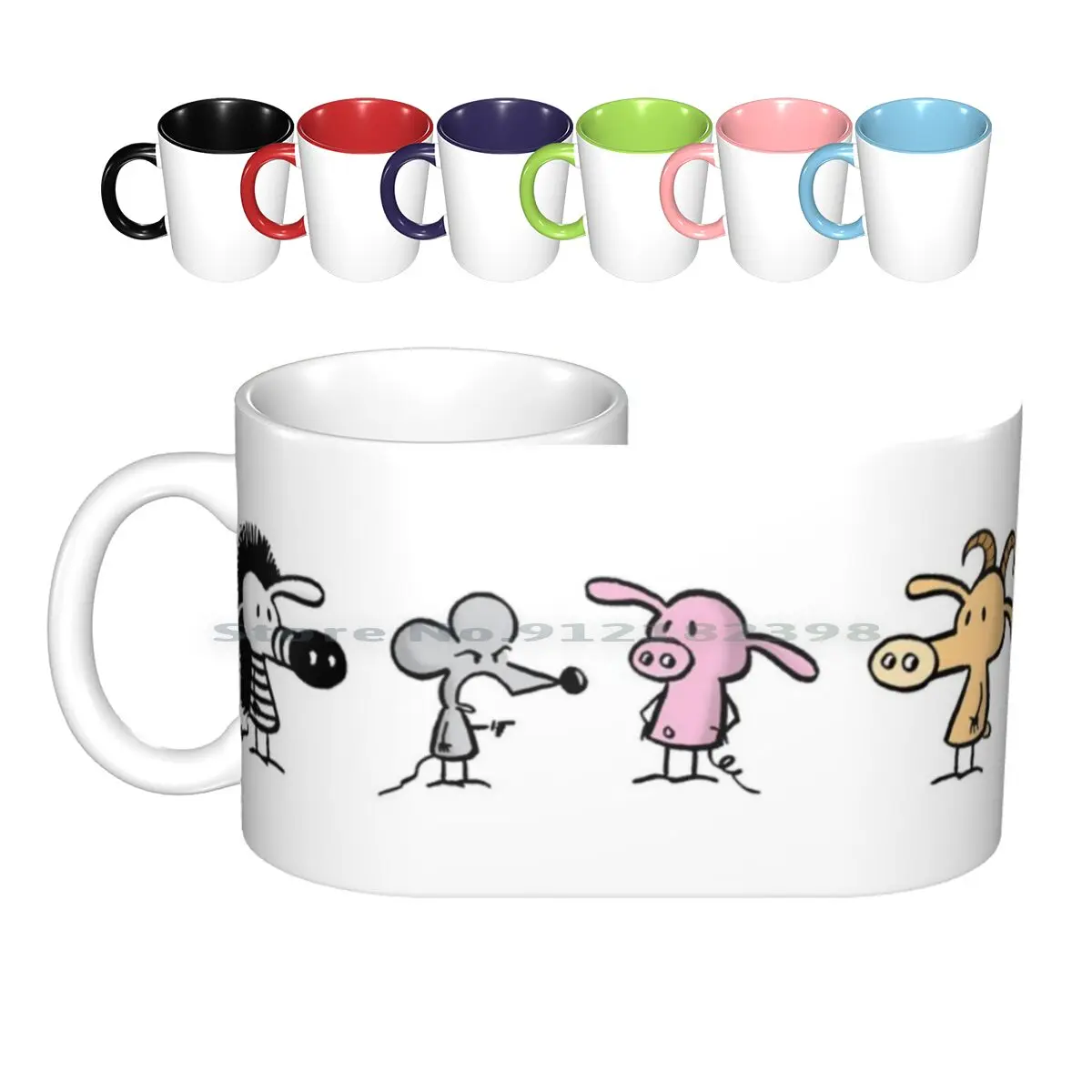 

Жемчужина перед свиней комикс Керамические Кружки Кофейные чашки Кружка для молока чая жемчуг перед свиней комикс анимационные мультфильм...