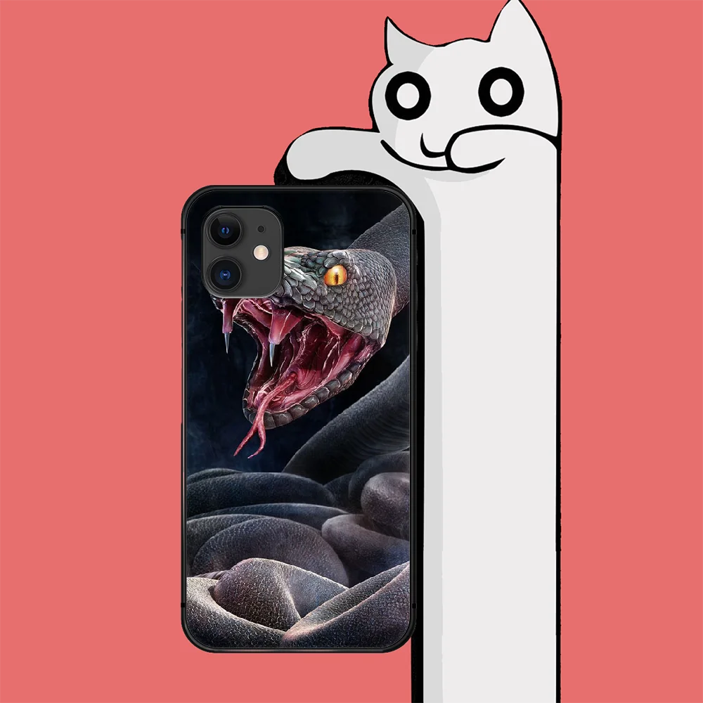 

Snake Viper Phone Case Cover For Iphone 6 6S 7 8 11 12 Se 2020 X Xs Xr Pro Max Plus Mini Black Prime Hot Back Hoesjes Cell