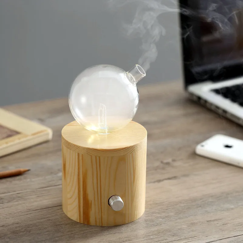 

Waterless Essential Oils Diffuser Nebulizer Wooden Glass Aromatherapy Aroma Fragrance Diffuser Without Water Vaporizer For Home