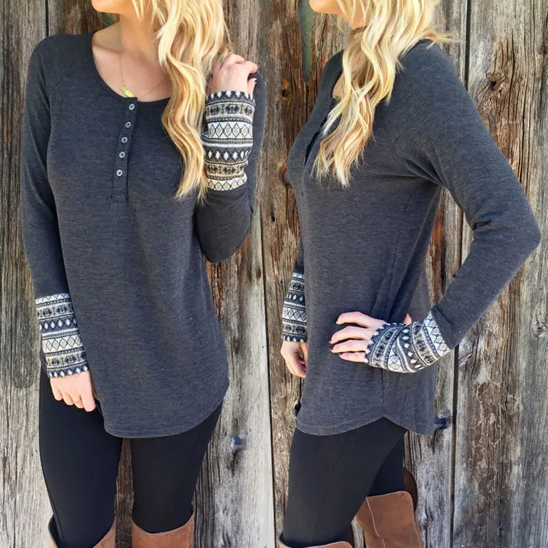 2019 винтажная Осенняя женская рубашка Повседневная Блузка с длинным рукавом