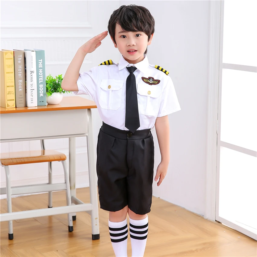 Новые детские карнавальные костюмы на Хэллоуин для мальчиков летная форма ВВС