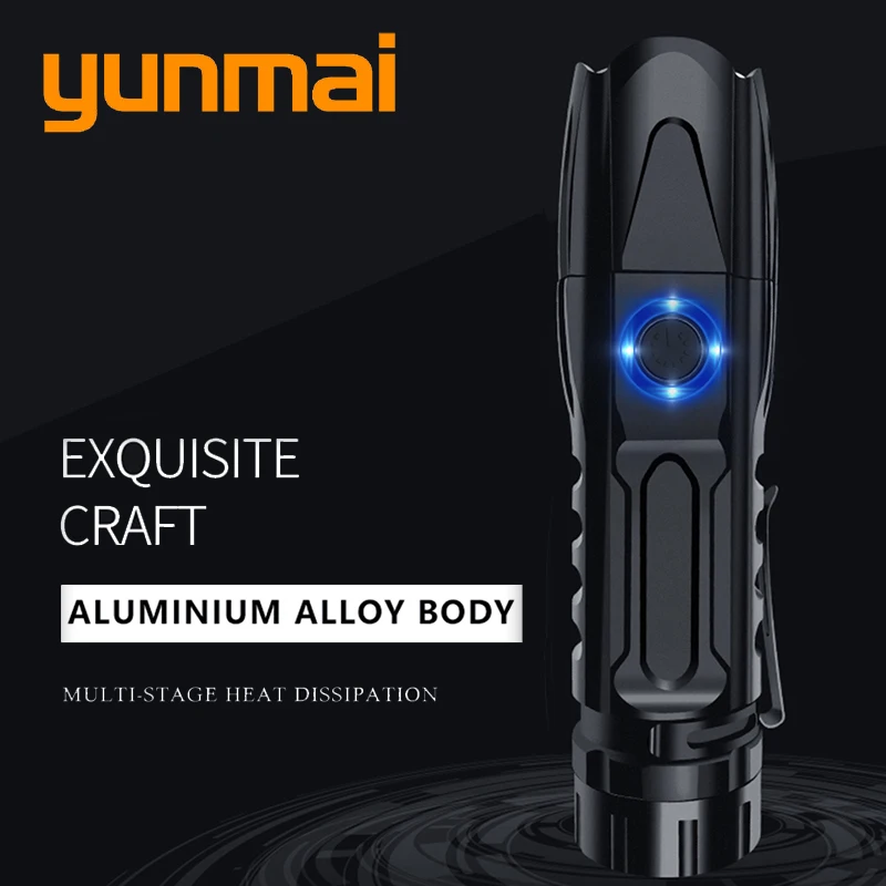 Светодиодный фонарик XHP90 супер яркий для охоты и кемпинга Мощный тактический с