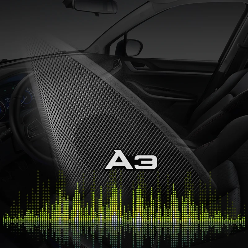 10 шт. 3D алюминиевый динамик стерео значок эмблема наклейка для Audi A3 8p 8v 8l