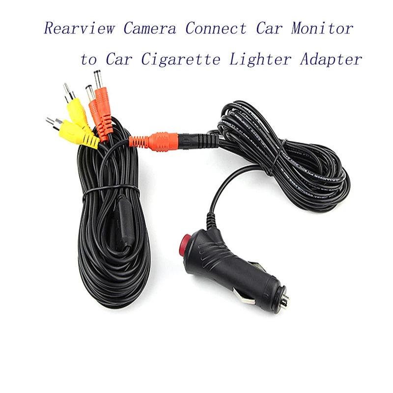 

7 Meters +2M RCA Video Power Cable For Rearview Camera Connect Car Monitor to Car Cigarette Lighter Adapter