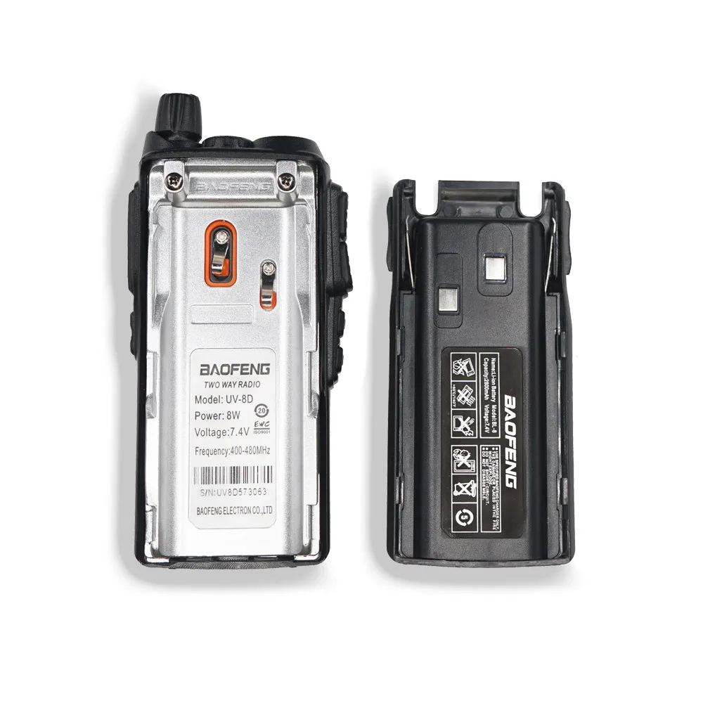 10 км Baofeng Walkie Talkie UV-8D 8 Вт 2800 мАч портативный CB радио Comunicador Hand Free 128 каналов двухстороннее радио с фонариком