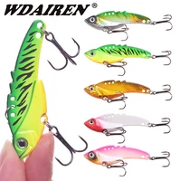1pcs winter metal vib blade lure 5 5cm 13g 3d eyes pencil spoon spinner balancer fishing lures hard bait bass tackle with hook