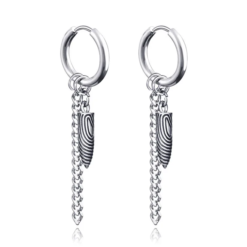 Серьги-кольца унисекс из титана и нержавеющей стали в стиле хип-хоп | Украшения