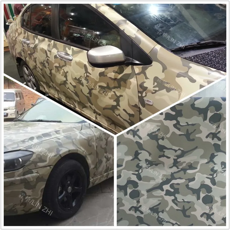 

20/30/40/50/58*152cm Camouflage Vinyl PVC Car Sticker Wrap Film Army Military Green Camo Decal Foil For Auto Motorcycle Wrapping