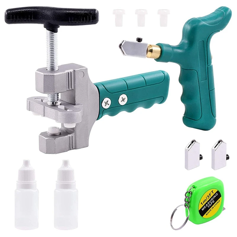 

2-in-1 Glass Tile Cutting Tool Kit, Including Glass Breaking Pliers and Glass Cutter, Mirror Cutting Kit