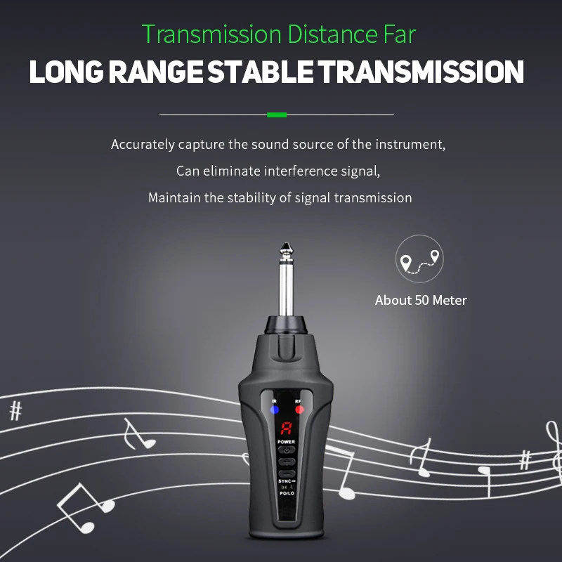 Ацемический беспроводной микрофон AT-5 для акустической гитары/аккордеона