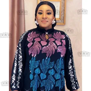 Новинка 2020 г., Африканское свободное платье большого размера с бриллиантами для женщин (GLZUAN1 #)