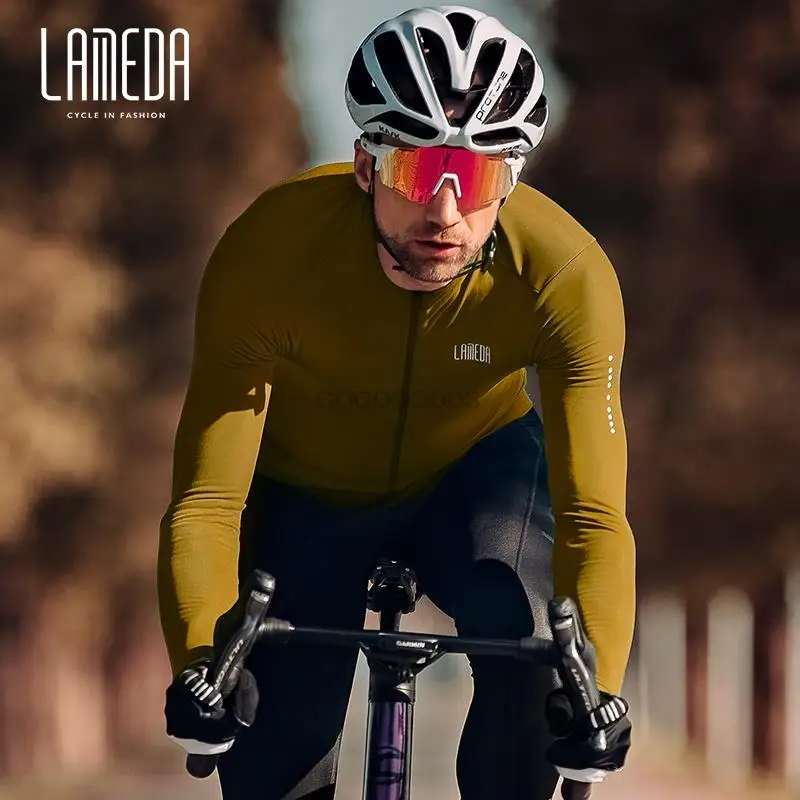 

LAMEDA Winter Fleece 2021 Men's Cycling Jersey Italy Imported Fabric Mountian Bicycle Clothes Ropa Ciclismo Racing Bike Jersey