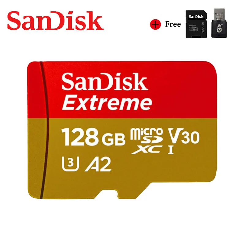 Карта Micro SD SanDisk A2 оригинальная micro карта 400 ГБ 256 128 64 32 Menory Extreme Ultra sd 4K V30 TF флэш