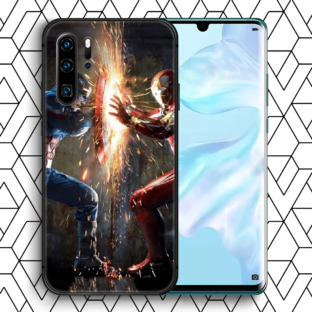 

Super Hero America Captains Phone Case For Huawei P Mate 10 20 30 40 Lite Pro smart Z 2019 nova 5t black Bumper 3D Coque Fashion