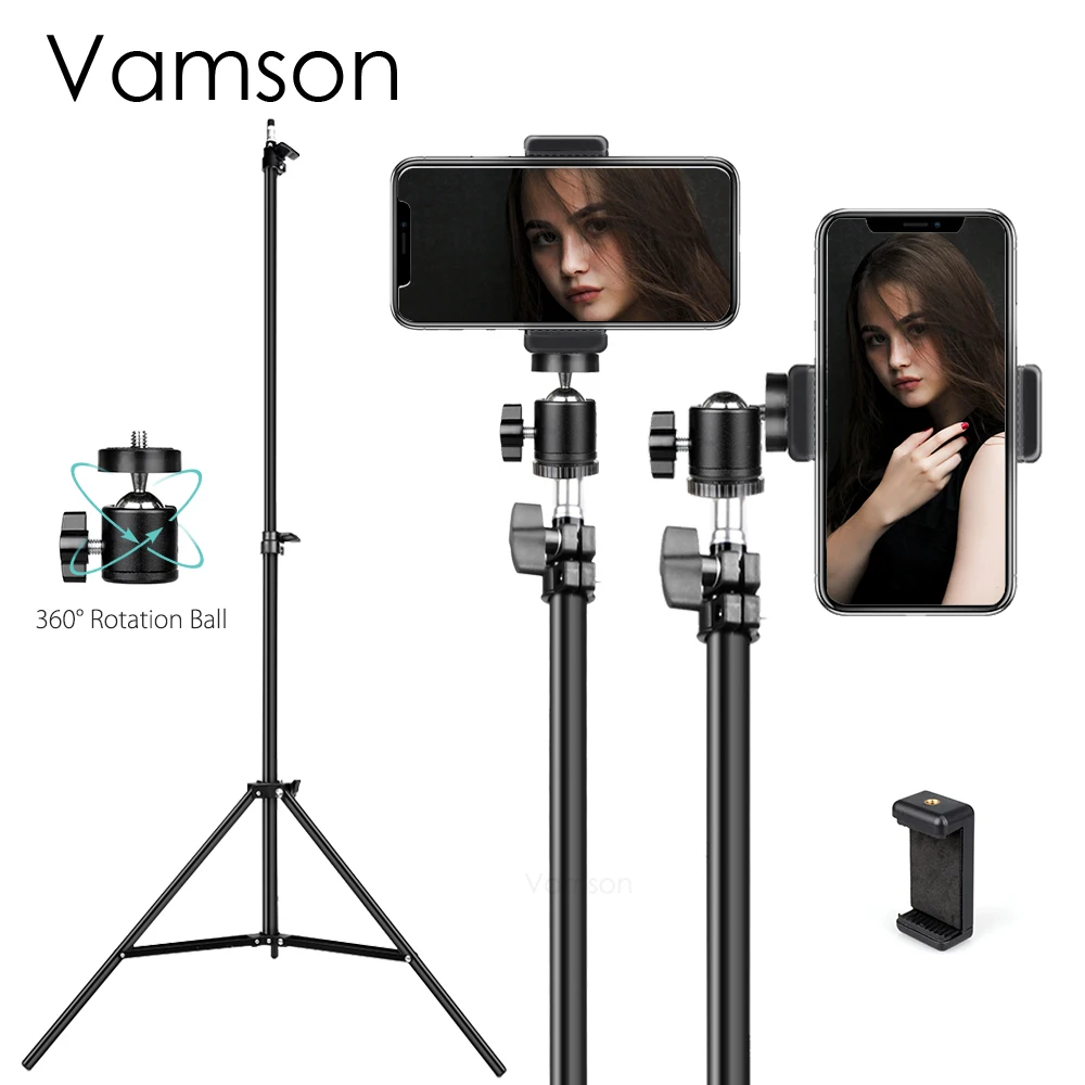 Vamson Портативный штатив для мобильного телефона Canon Nikon Sony камеры поворотная