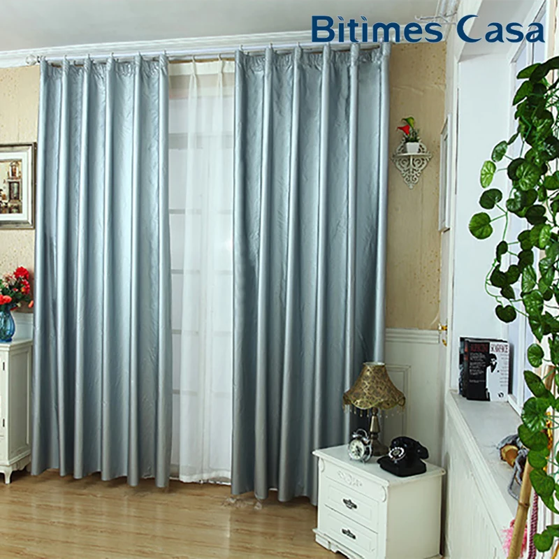 Металлический цвет полный затенение шторы драпировка панель для офиса гостиной