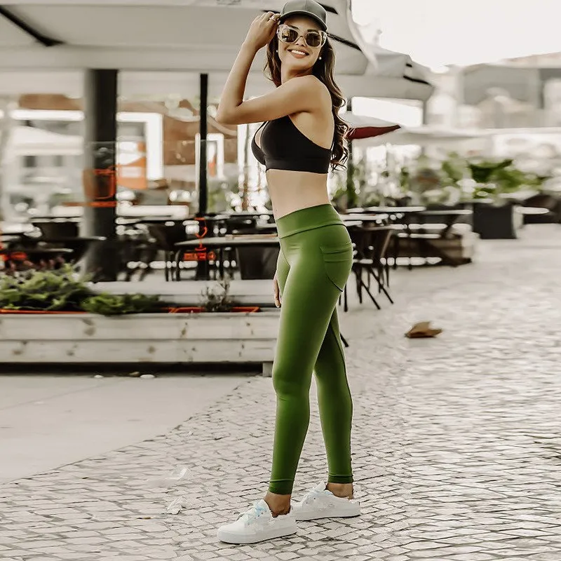 Женские сексуальные штаны с высокой талией эластичные леггинсы для тренировок