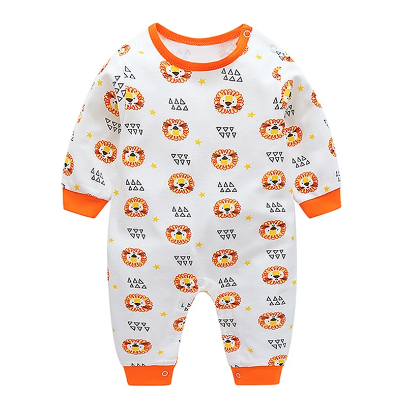 BB8-2lion Одежда с рождественским оленем Детские комбинезоны для мальчиков и девочек, комбинезон с длинными рукавами для новорожденных, хлопковая одежда для ползания с героями мультфильмов для малышей возрастом от 3 до 18 месяцев - Цвет: BB8-2lion