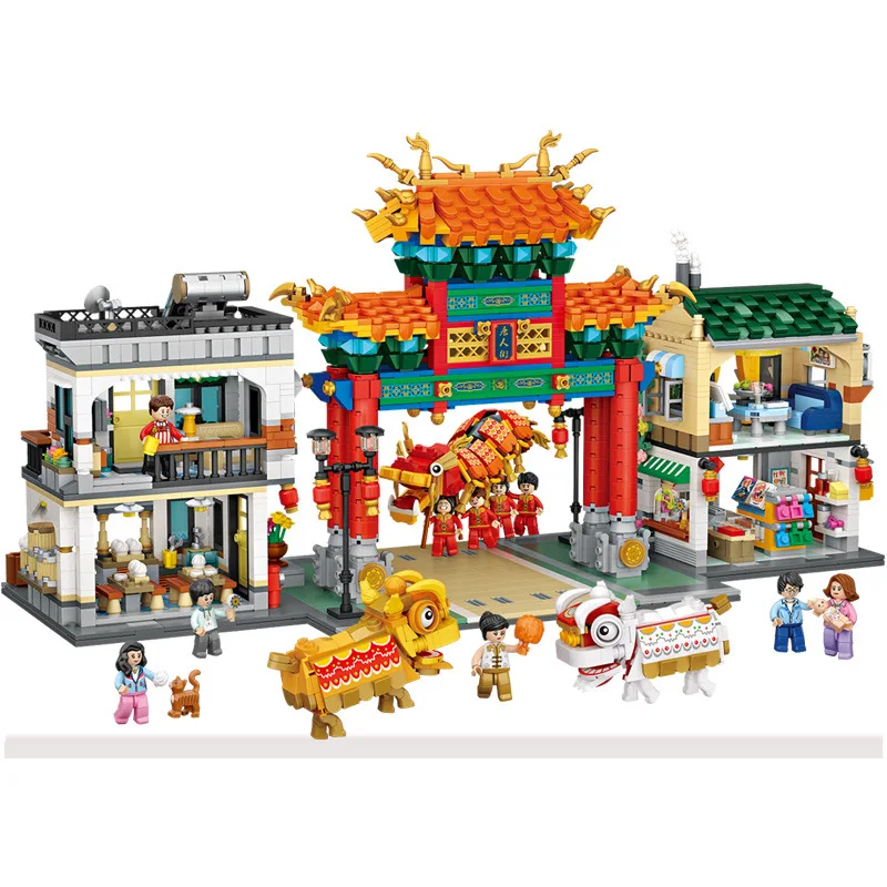 Новинка LOZ min chinatown 1030 Китайская традиционная культура строительные блоки Дракон