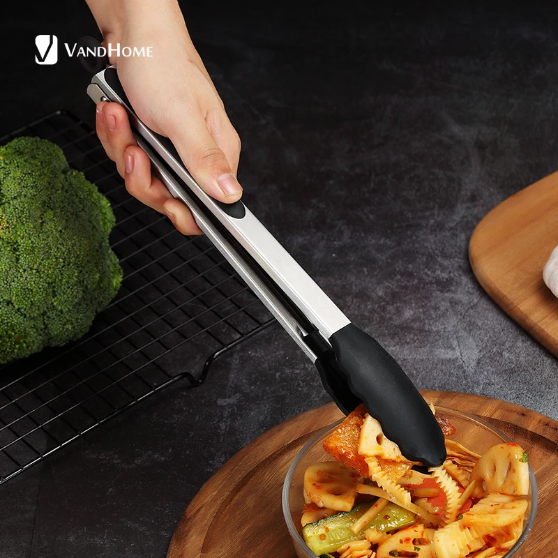 Силиконовые щипцы для барбекю термостойкие антипригарные салата хлеба пищевые