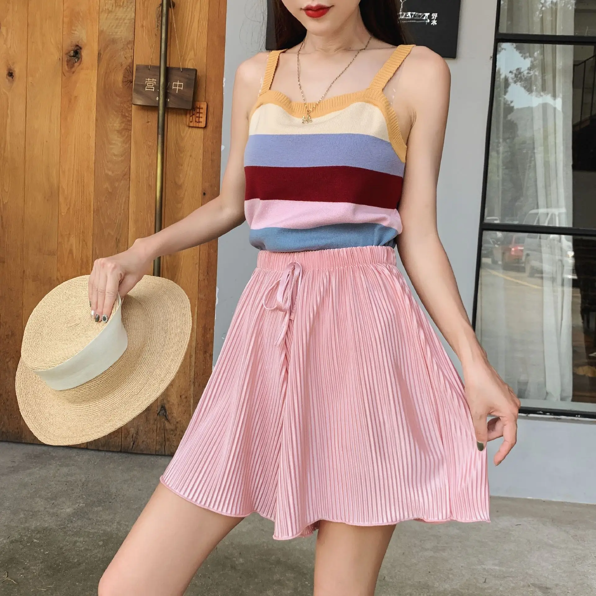 Женские пляжные шорты летние модные однотонные мини-капри выше колена свободные