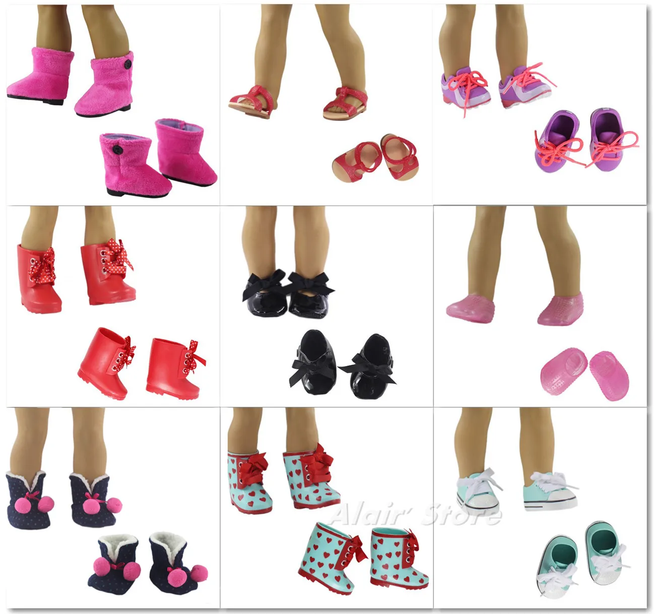 

Doll Accessories Many Styles Shoes Boots for Choice Fit for 18 inch American Doll