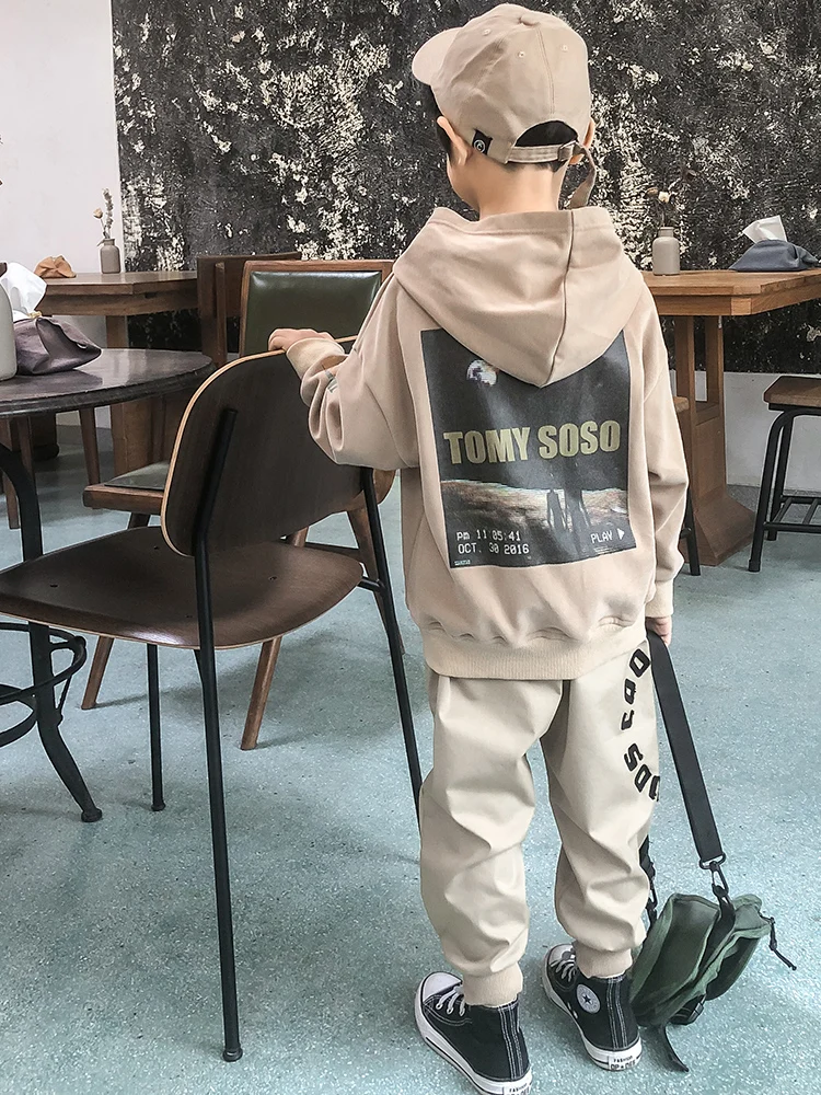 

Boy Children Clothes Set Outfits Long Sleeve Autumn Boy Clothes Teenage Winter Tracksuit Fall Ubrania Children Sets AE50CC