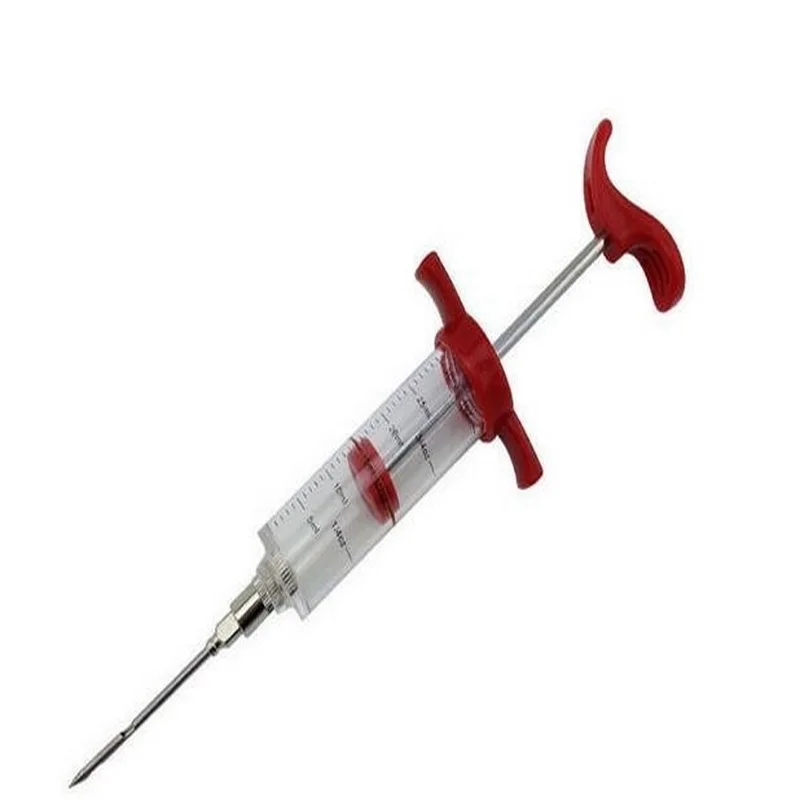 Stainless Steel Needles Spice Syringe Marinade Injector Flavor Cooking Meat Poultry Turkey Chicken BBQ Tool | Дом и сад