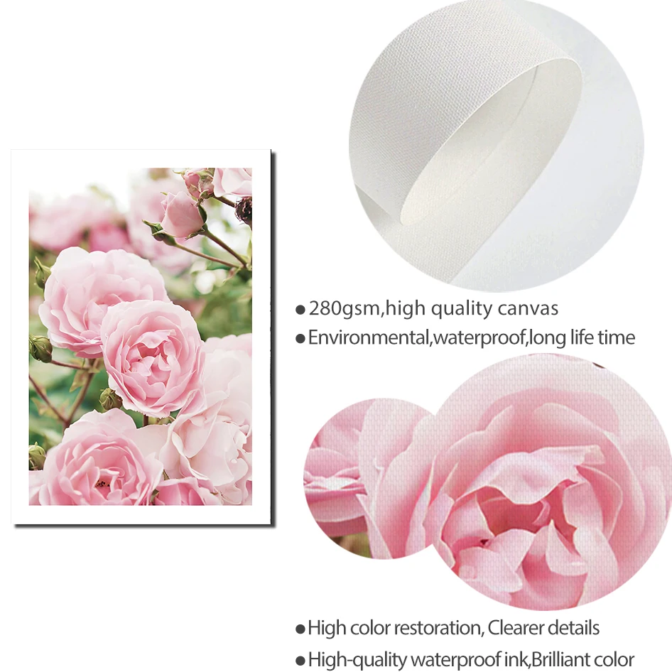 

Flower Nordic Poster Photographs Canvas Painting Landscape Wall Art Pictures For Living Room Modern Decorative Prins On The Wall