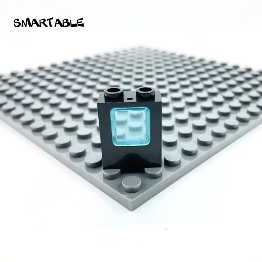 Умная оконная рама 1x2x2 со стеклянными элементами MOC, строительные блоки, игрушки для детей, совместимы со всеми брендами 4862+ 60032 город, 40 шт./лот - Цвет: Black with Blue
