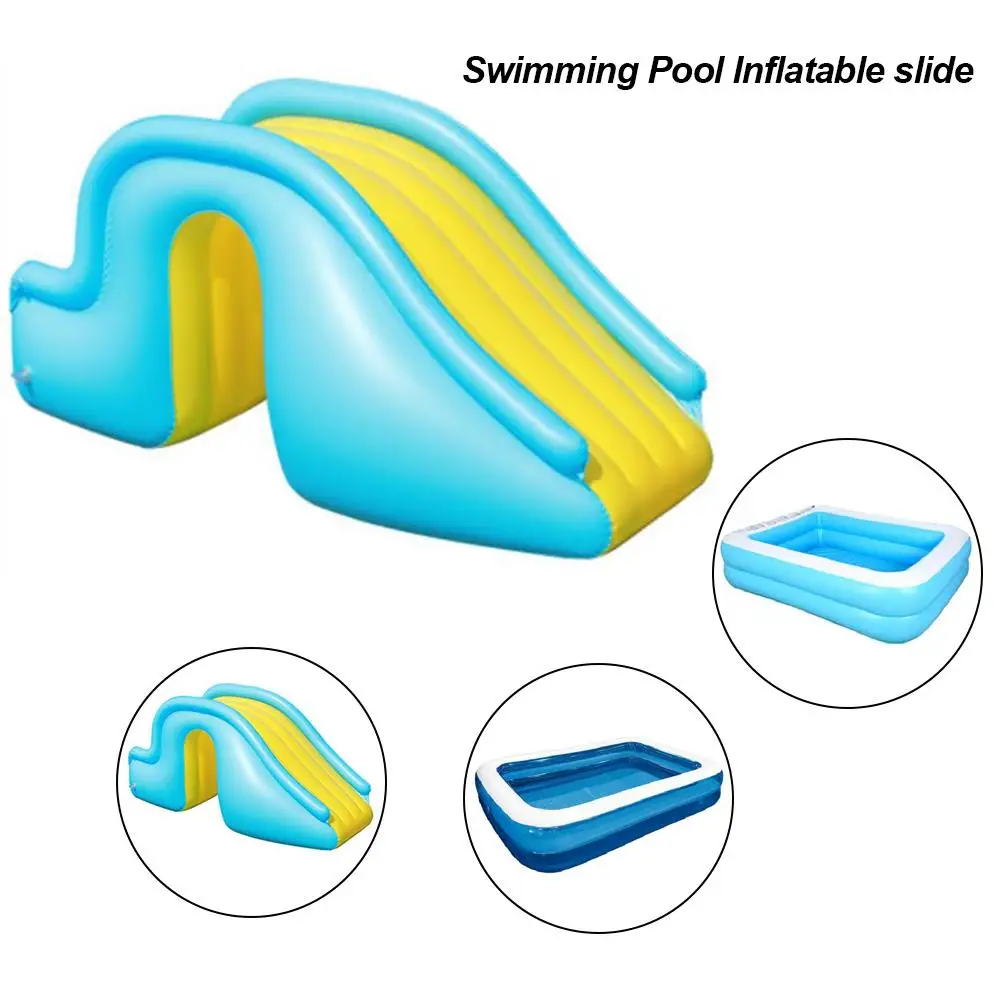 

Portable Inflatable Waterslide High Quality Wider Steps Joyful Swimming Pool Supplies Kids Water Play Recreation Facility