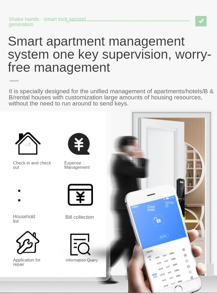 Дверной замок со сканером отпечатков пальцев TT с Bluetooth Wi Fi цифровая клавиатура