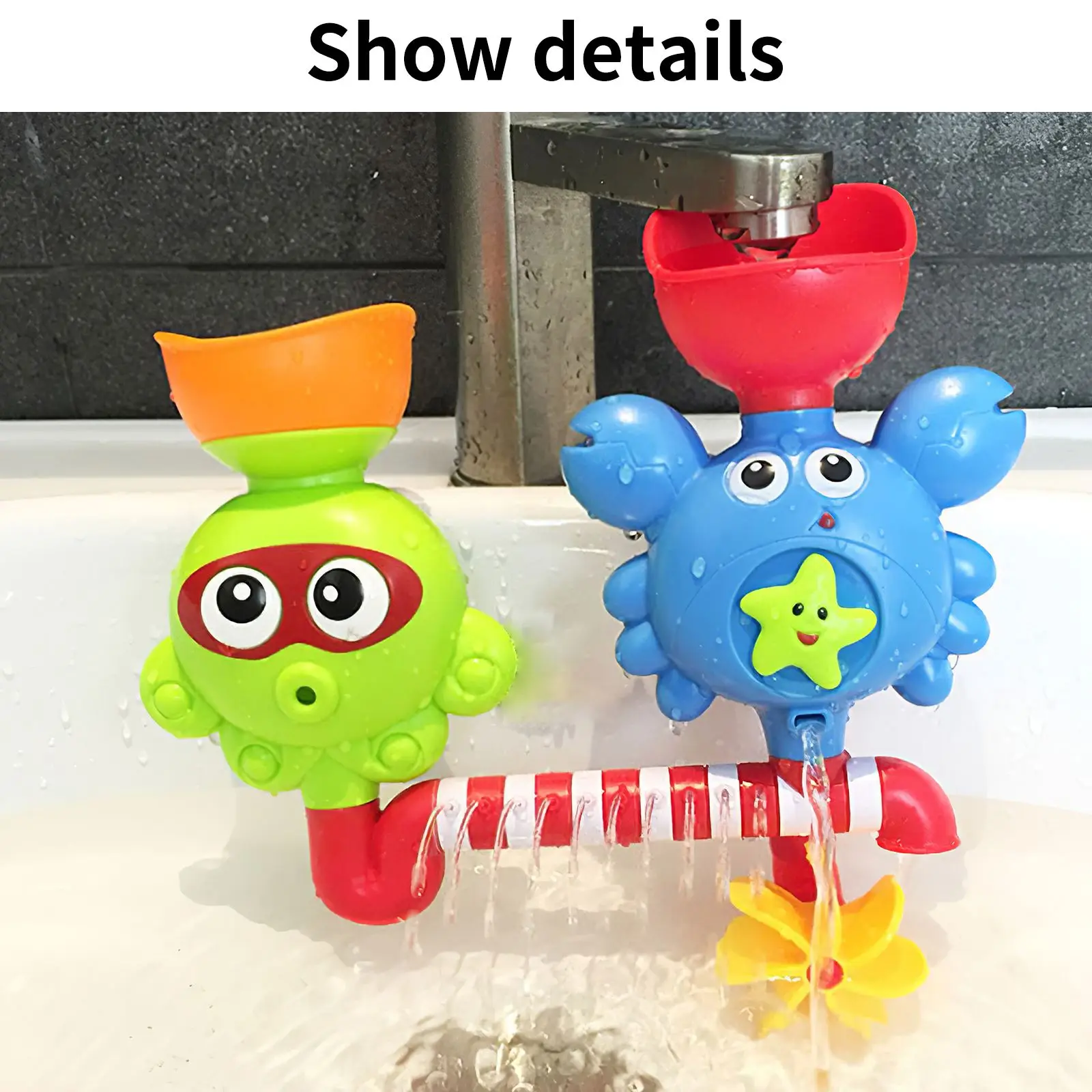 

Bathtub Toys Funny Bath Wall Toy With Suction Cup Durable Interactive Baby Water Spray Toys For Children Bathroom Swimming Pool