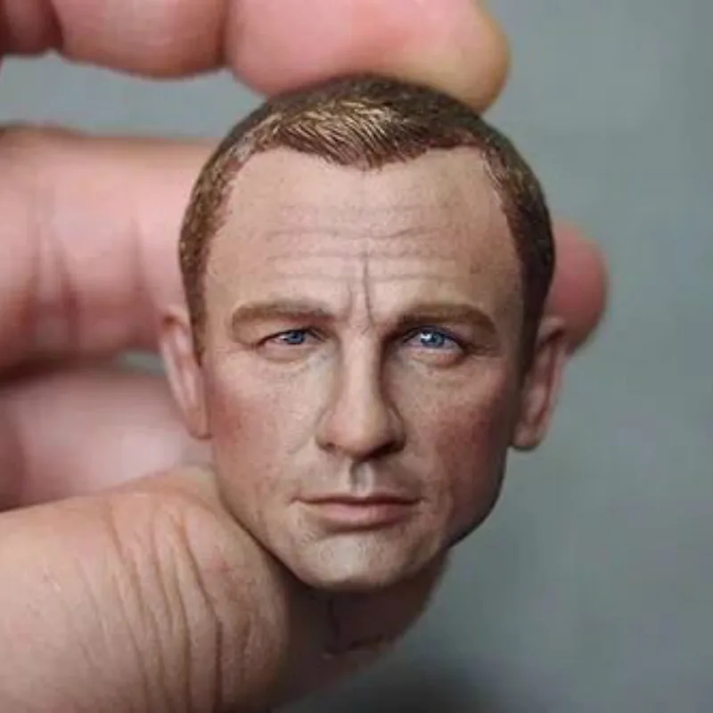1/6 Scale Daniel Craig Head Sculpt Without Neck Secret Ghost Party James Bond 007 Head Carving Model Toy