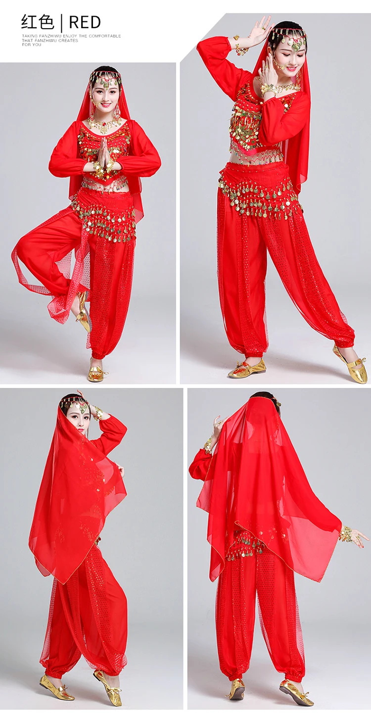 Взрослый восточные Одежда для танцев костюм женщин костюмы танца живота женские