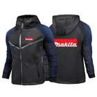 Новинка 2021, мужские хлопковые костюмы с логотипом Makita на молнии, в стиле хип-хоп, на заказ, мужские куртки на молнии, толстовки, свитшоты с принтом, пальто