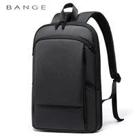bange slim laptop backpack men thin back pack 15 6 inch computer work man backpack business bag unisex black ultralight backpack