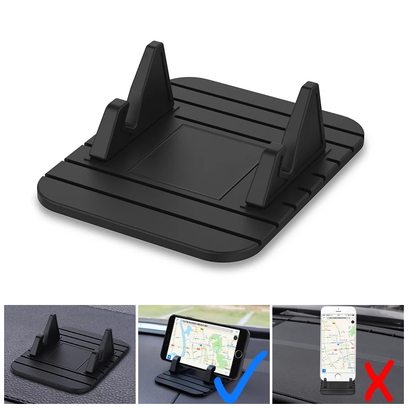 pad phone stand bracket car dashboard non slip rubber mat phone mount holder for huawei iphone samsung xiaomi phone holder free global shipping