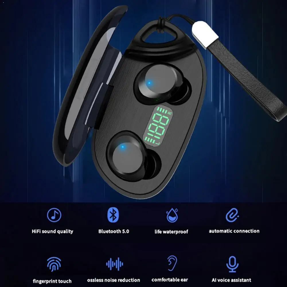 Беспроводные Bluetooth наушники Ste W1Z3 Tws M27 со светодиодный ным дисплеем количество
