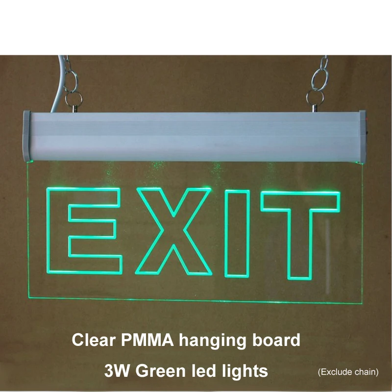 Обозначьте прозрачную панель PMMA с резьбой на выходе светодиодное аварийное