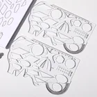 1 шт. Многофункциональный al математический Шаблон Линейка в форме полый геометрический функция линейка для рисования Шаблоны