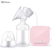 electric breast pump automatic milker with baby bottle suction milk extractor new popitues