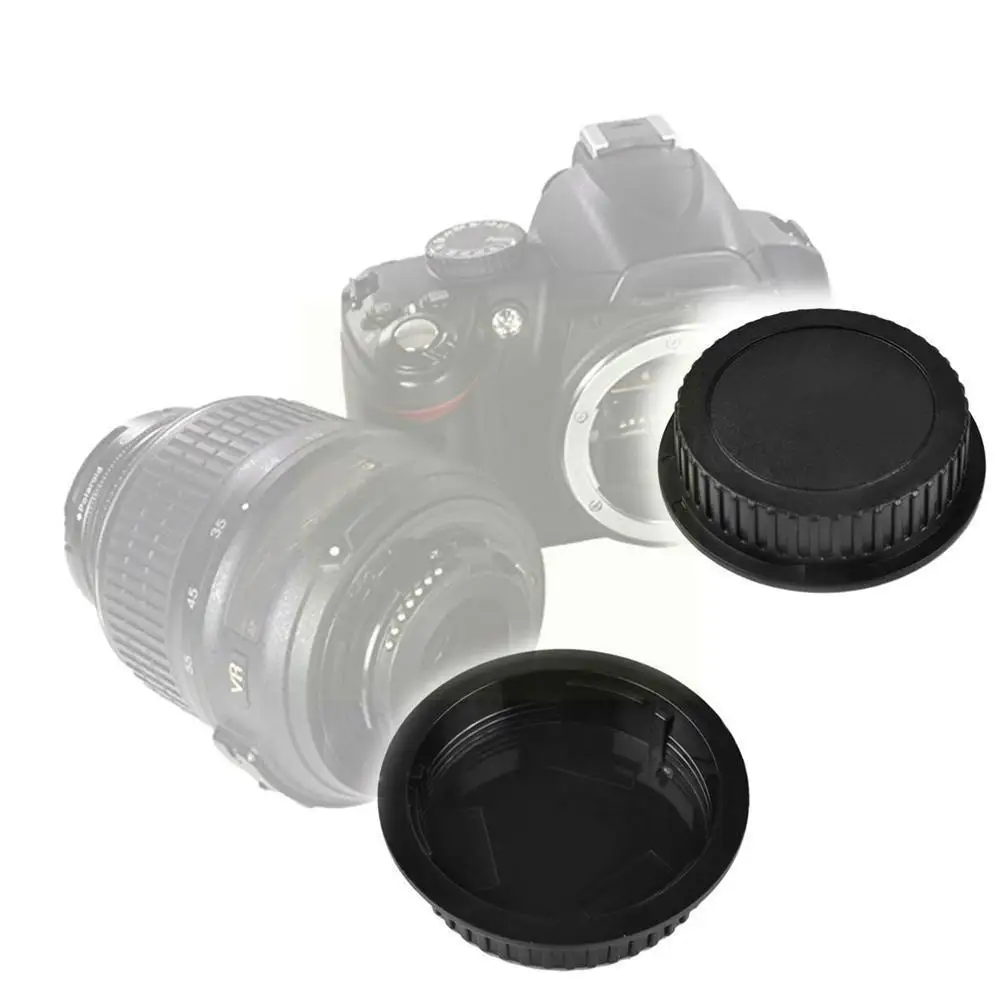 

2pcs Body Lens Back For Dslr Slr Lens Cover Rear Cap Body Cap Cover Camera Lens Dust C9w8 I6j6