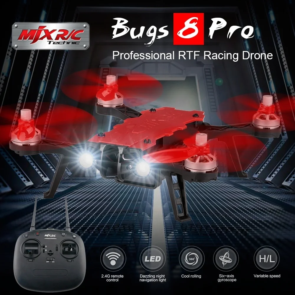 Профессиональный радиоуправляемый гоночный Дрон с камерой 720P HD Drone Bugs 8 Pro бесщеточный двигатель 5,8G в режиме реального времени FPV дроны Квадрокоптер
