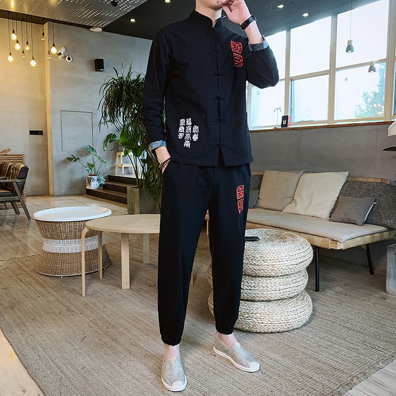Heren kleding 2020 Мужской комплект весенний мужской спортивный из 2 предметов костюм