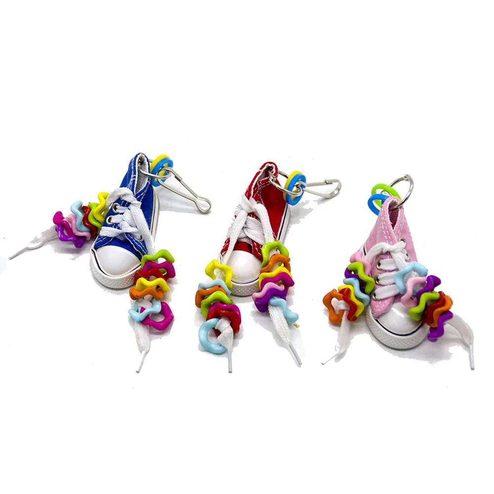 Parrot claw scratch toy bird Mini canvas shoes Acrylic wave | Дом и сад